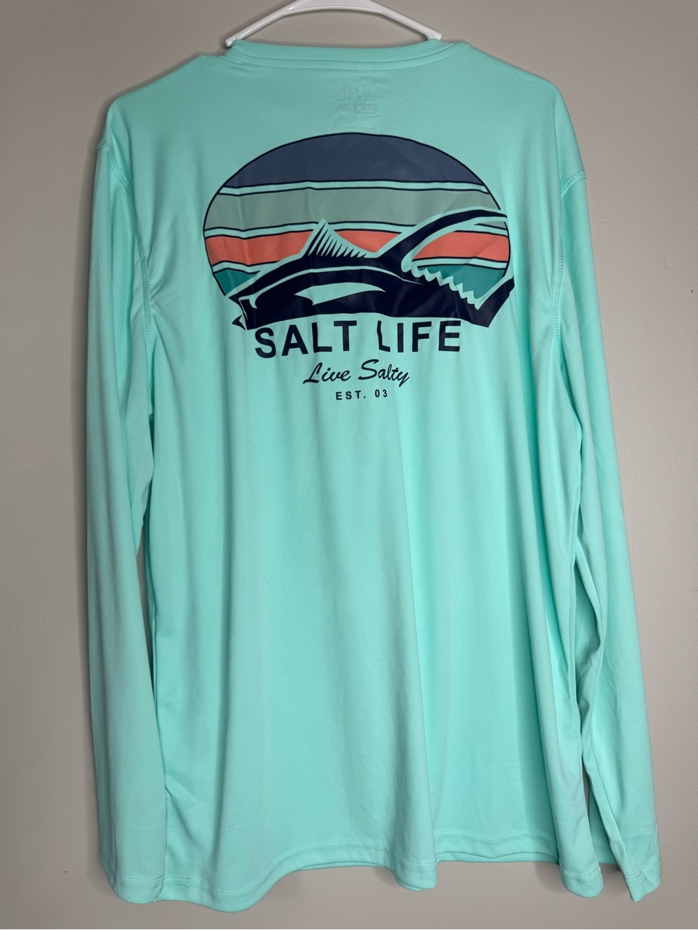 Salt Life Long Sleeve Tee - Aqua View 2